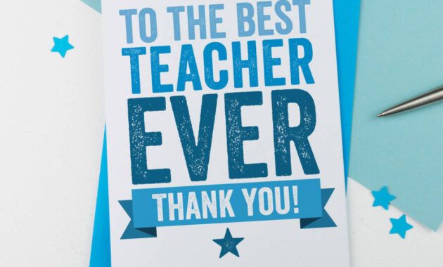 Professional Thank You Card For Spanish Teacher  Example