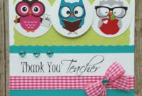 Professional Thank You Card For Teacher Appreciation Day Word Sample