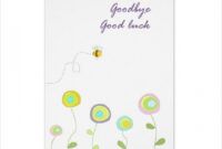 Best Good Luck Greeting Card Template  Example
