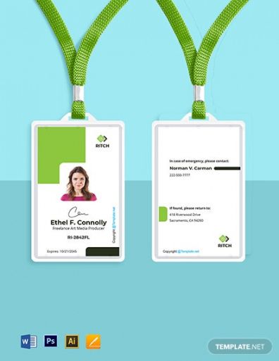Costum Essential Employee Card Template Excel Example