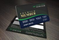 Costum Gym Membership Card Template Pdf Example