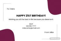 Double Sided Greeting Card Template Doc Sample
