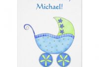 Editable Baby Boy Greeting Card Template Word