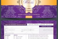 Professional Church Membership Card Template Doc