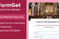 Professional Church Membership Card Template Word
