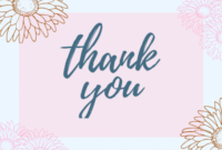 Aesthetic Thank You Card Template Pdf Example