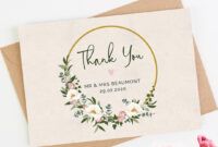 Best Wedding Reception Thank You Card Template