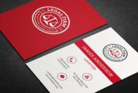 Costum Attorney Business Card Template Excel Sample