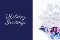 Costum Happy Holidays Greeting Card Template Doc Sample