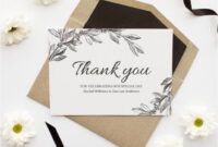 Costum Wedding Gift Thank You Card Template Word Sample