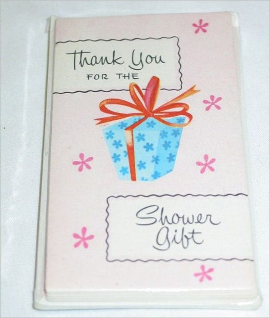 Costum Wedding Shower Thank You Card Template  Example