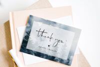 Costum Wedding Shower Thank You Card Template Pdf Example