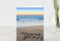 Editable Beach Theme Thank You Cards Excel