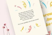 Editable Farewell Greeting Card Template Doc Sample