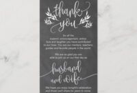 Editable Wedding Place Setting Thank You Card Template Excel