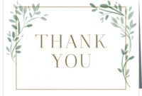 Free Aesthetic Thank You Card Template Word Example