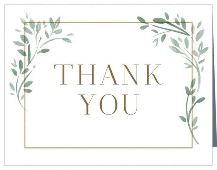 Free Aesthetic Thank You Card Template Word Example