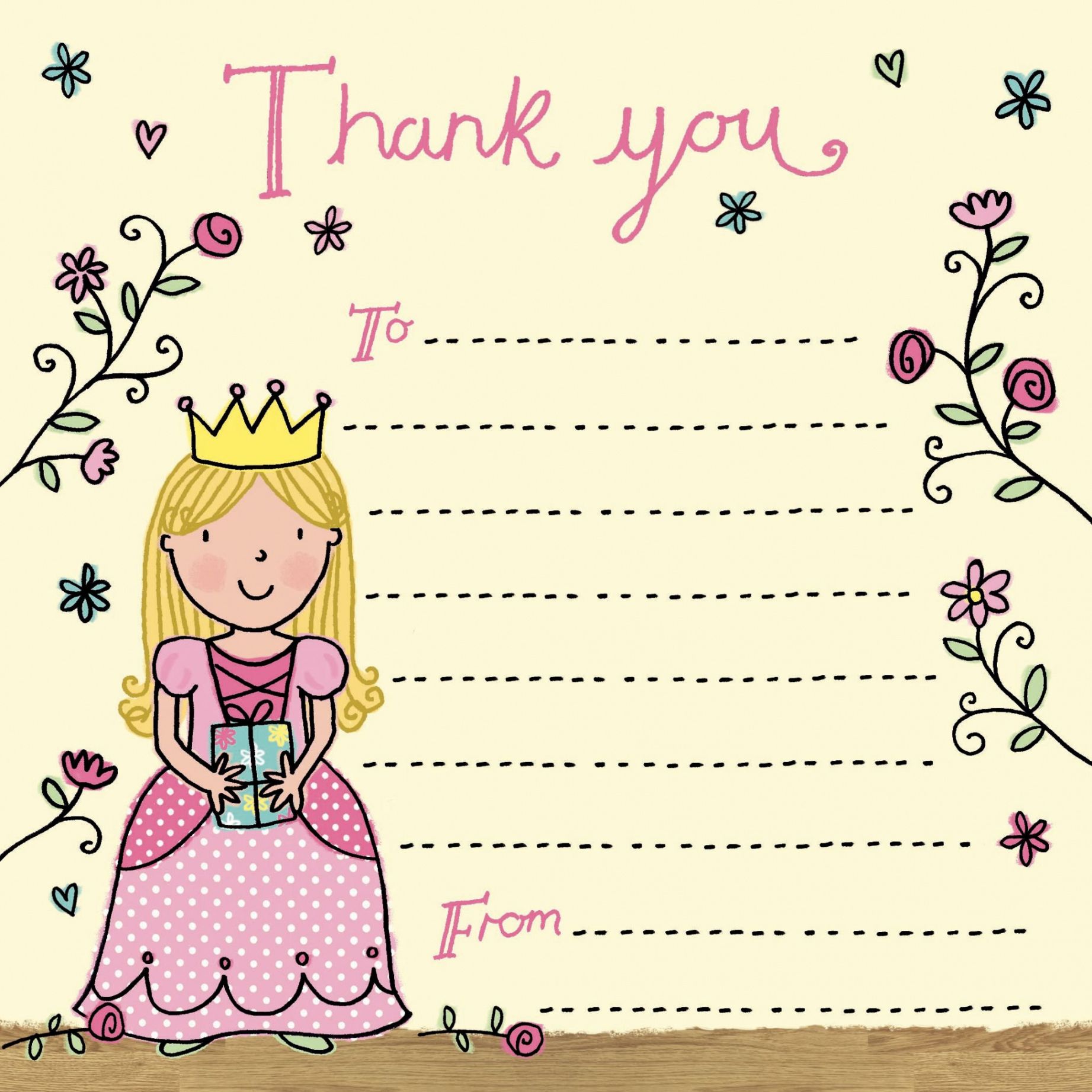 Free Kid Birthday Thank You Card Template Excel Sample EmetOnlineBlog