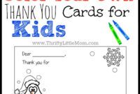 Free Kid Birthday Thank You Card Template Word