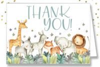 Free Safari Theme Thank You Cards Excel Sample