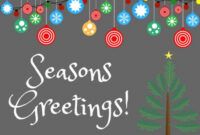 Free Seasons Greeting Card Template Excel Example