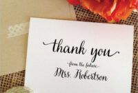 Free Wedding Gift Thank You Card Template Word Sample