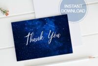 Printable Galaxy Thank You Cards Excel