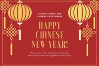 Professional Chinese New Year Greeting Card Template Word