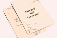 Professional Farewell Greeting Card Template Excel
