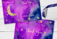 Professional Galaxy Thank You Cards Doc Sample