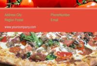 Professional Pizza Business Card Template Doc