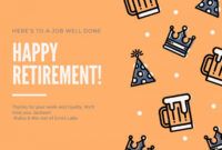 Professional Retirement Greeting Card Template Excel Example
