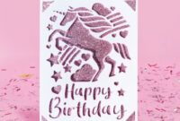 Unicorn Greeting Card Template Pdf