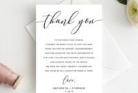 Wedding Gift Thank You Card Template Doc Example