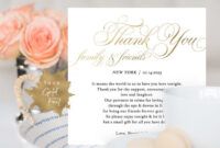 Wedding Place Setting Thank You Card Template  Example