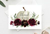 Wedding Shower Thank You Card Template Excel Sample