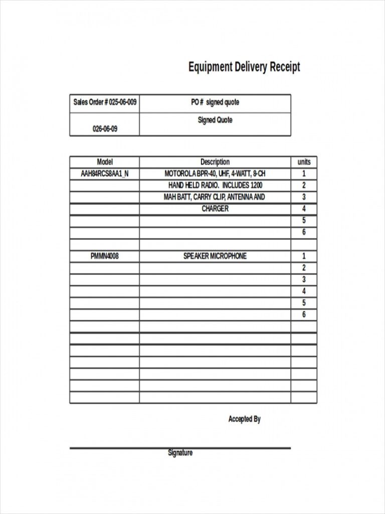 Best Delivery Service Receipt Template Doc | EmetOnlineBlog
