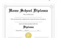 Best Homeschool Graduation Certificate Template  Example