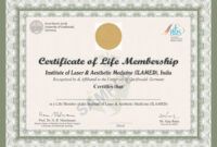 Costum Honorary Life Membership Certificate Template Doc