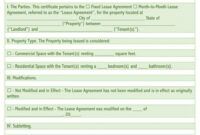Costum Rent Certificate Template Doc Example