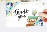 Costum Travel Theme Thank You Cards Word