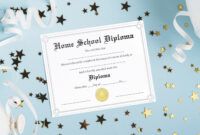 Editable Homeschool Graduation Certificate Template  Sample