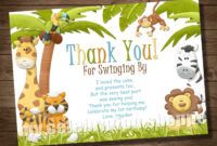 Editable Jungle Theme Birthday Invitation Card Template Excel