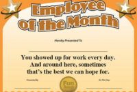 Free Associate Of The Month Certificate Template Excel
