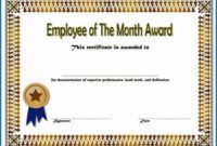 Free Associate Of The Month Certificate Template  Sample