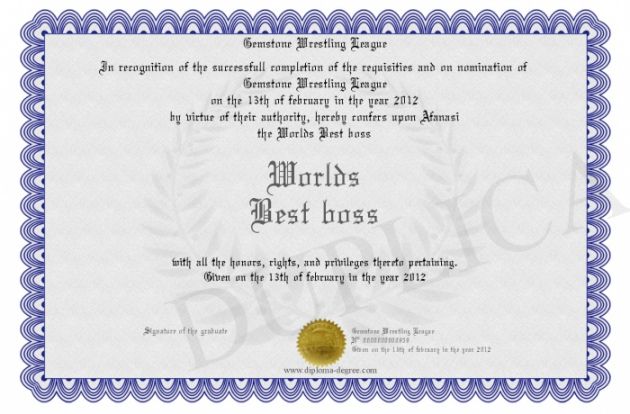 Free Best Boss Certificate Template