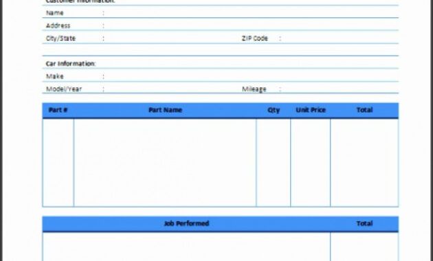 Free Computer Service Receipt Template Excel Sample