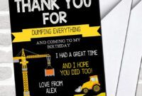 Free Construction Theme Thank You Cards Excel Example