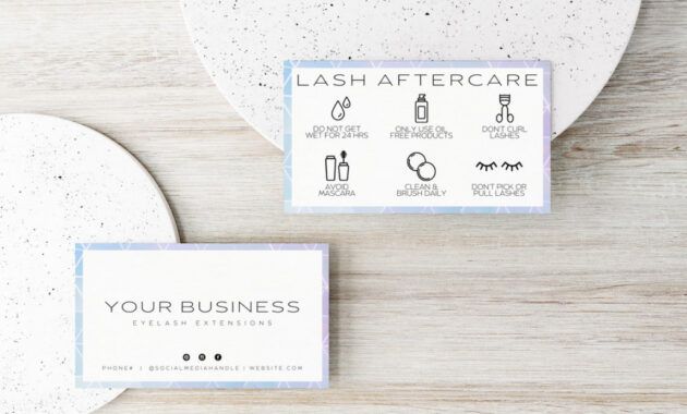 Free Eyelash Extension Business Card Template  Example