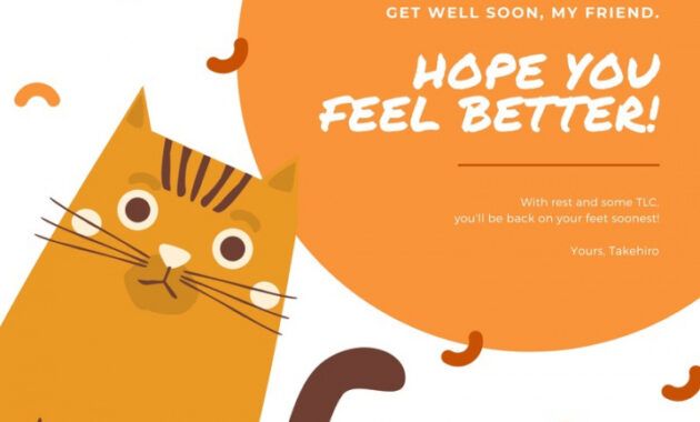 Free Get Well Soon Card Template Pdf